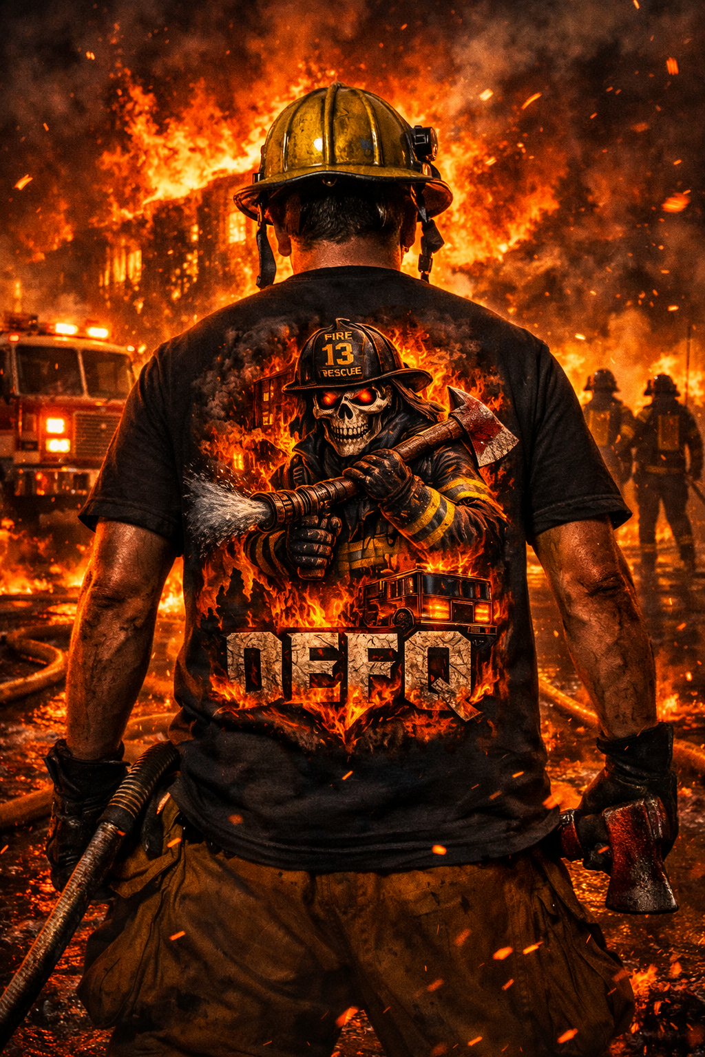 D.E.F.Q Fire Unisex T-Shirt